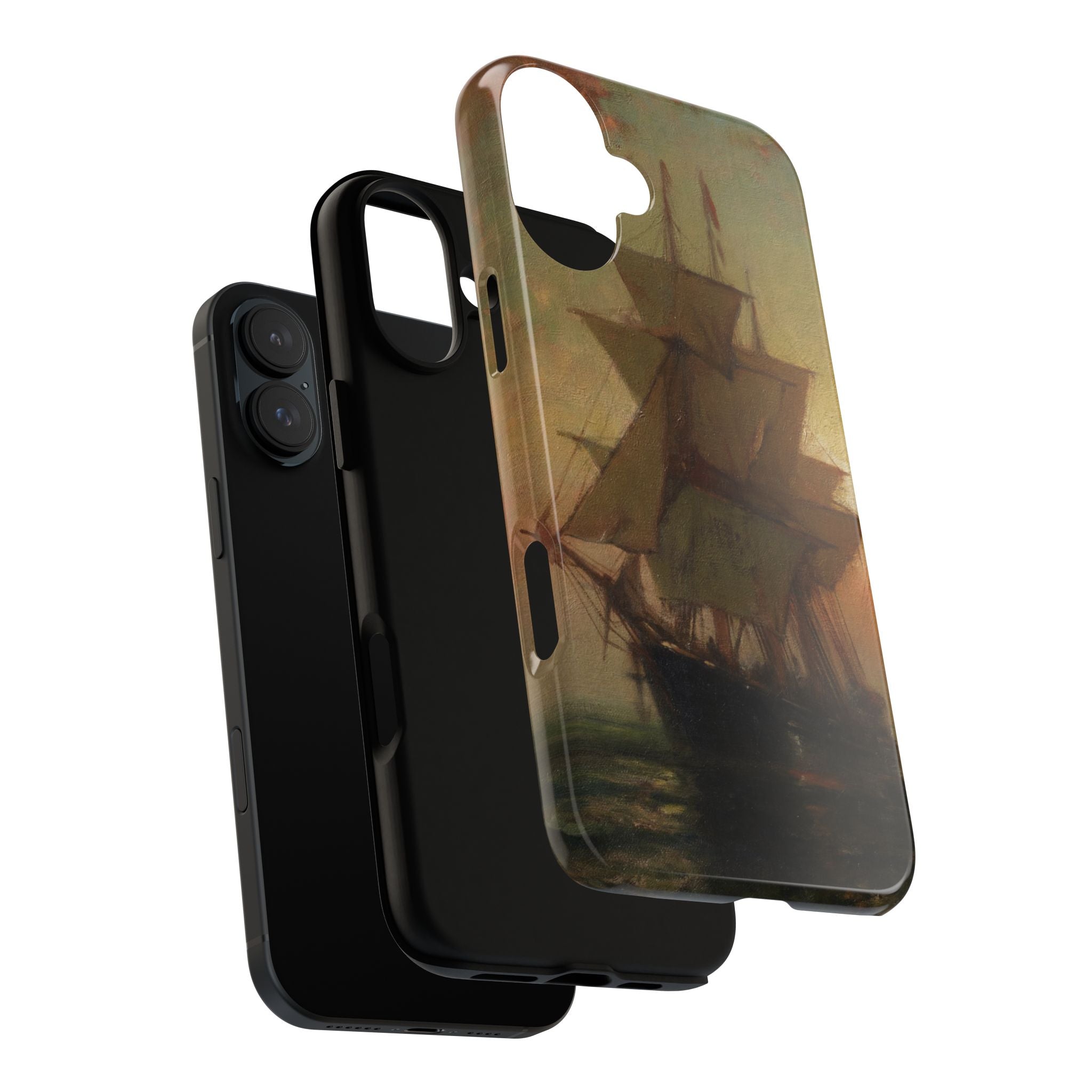 Ships at Night by Edward Moran - iPhone Tough Case