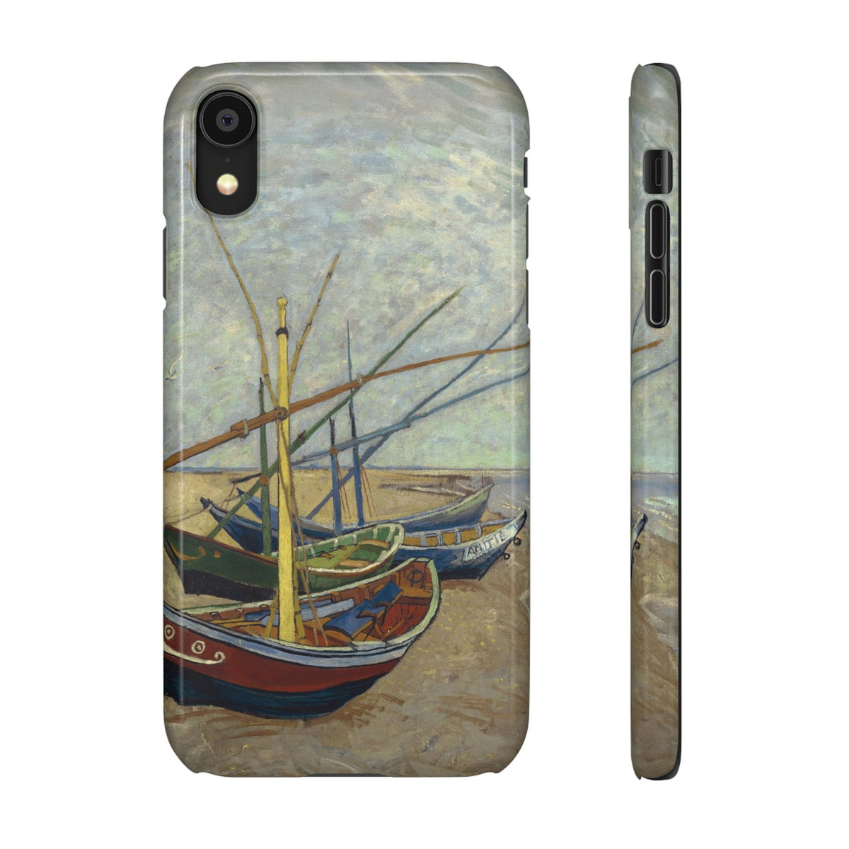 Fishing Boats on the Beach by Vincent van Gogh - iPhone Slim Case