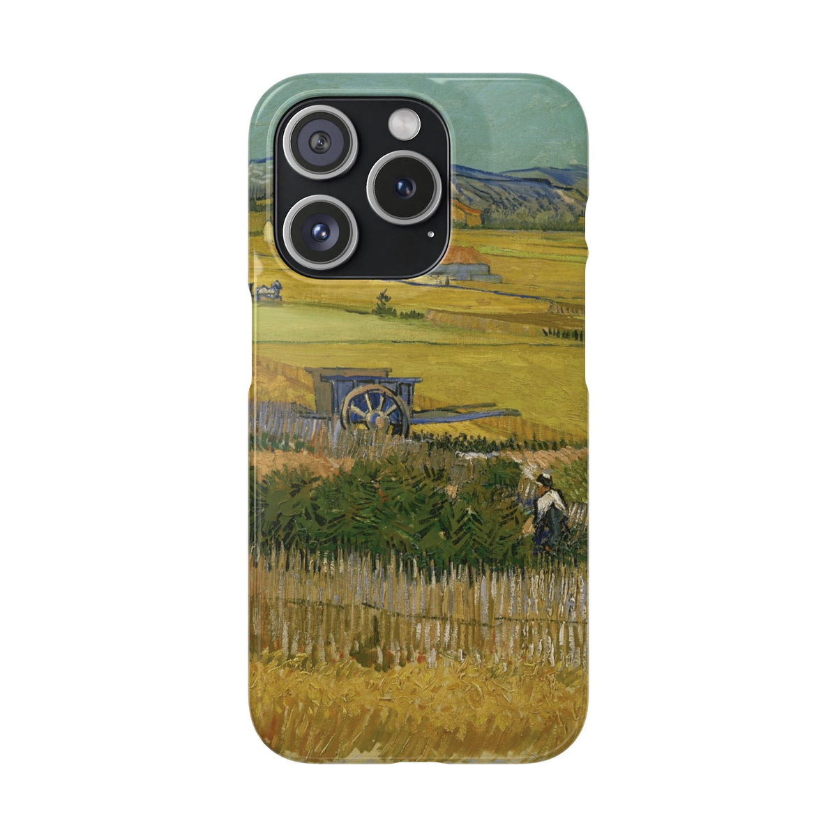 Harvest at La Crau by Vincent van Gogh - iPhone Slim Case