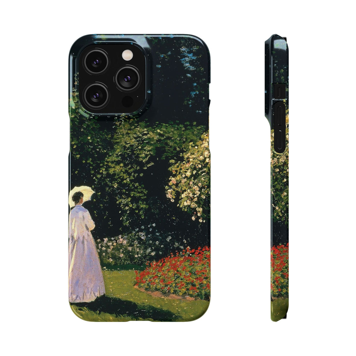 Woman in the Garden by Claude Monet - iPhone Slim Case