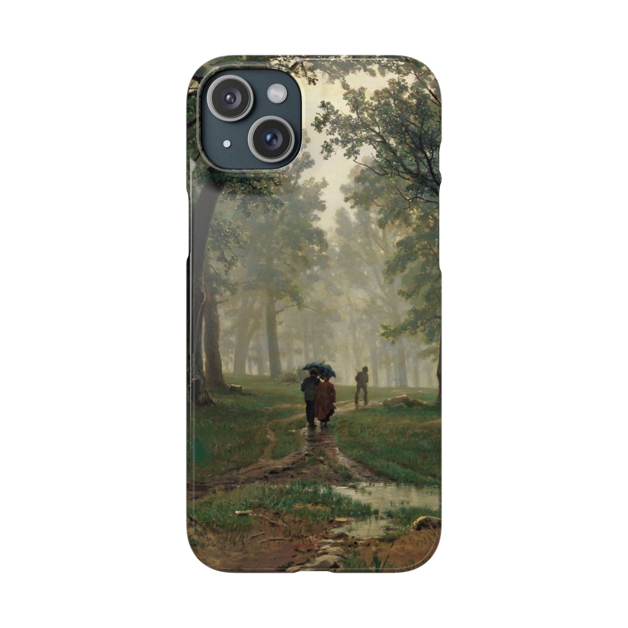 Rain in an Oak Forest by Ivan Ivanovich Shishkin - iPhone Slim Case