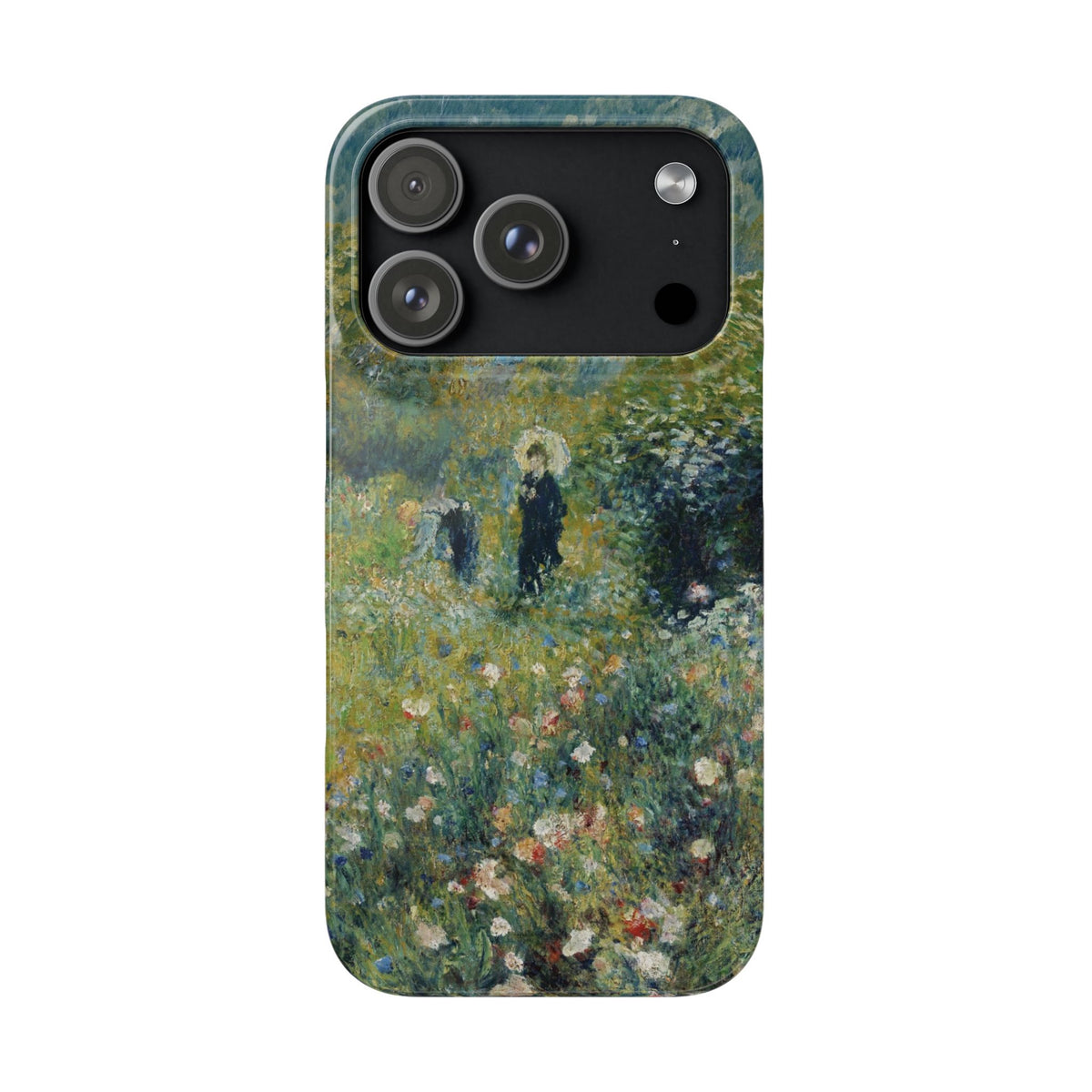 Woman with a Parasol in a Garden by Pierre Auguste Renoir - iPhone Slim Case