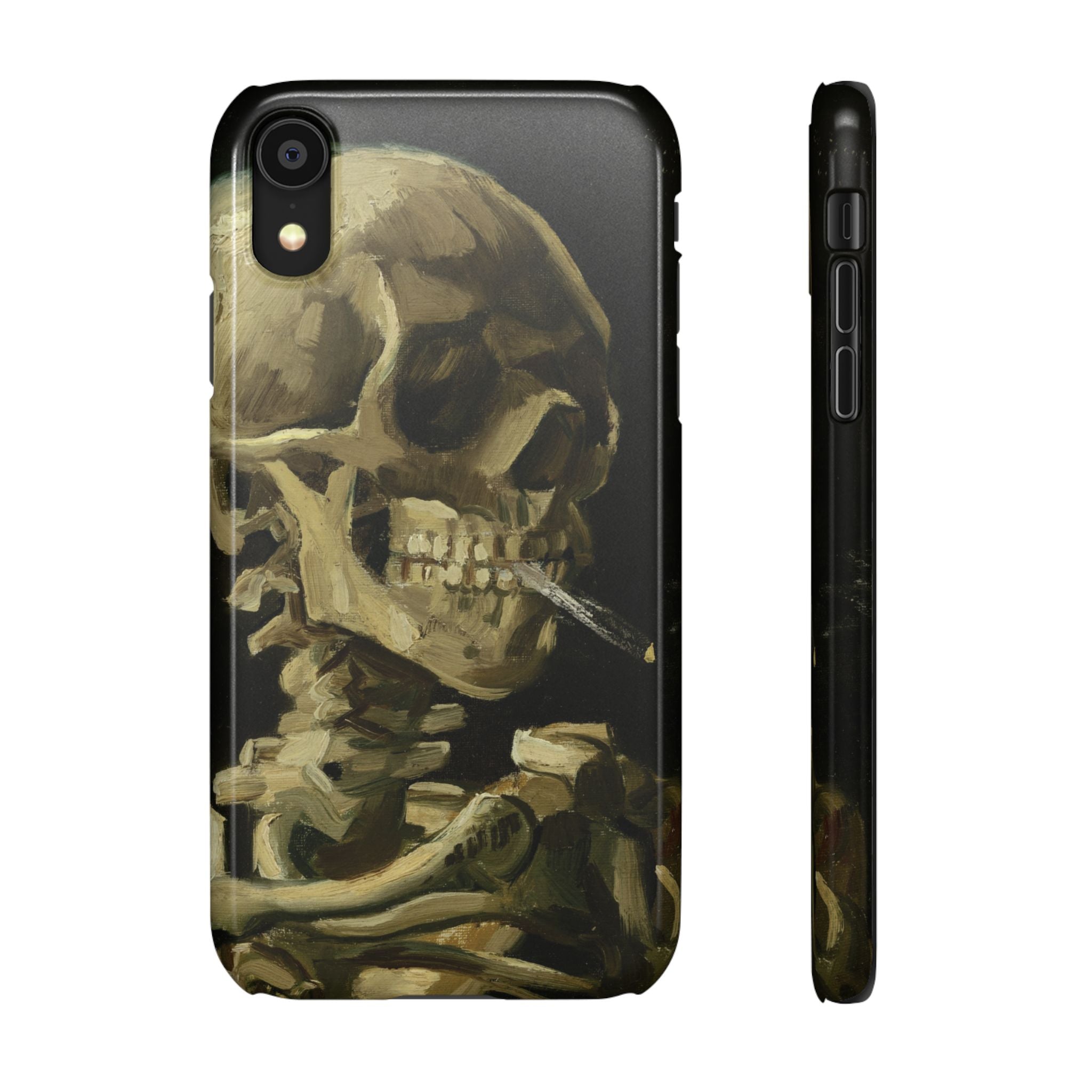 Skeleton with Cigarette by Van Gogh - iPhone Slim Case