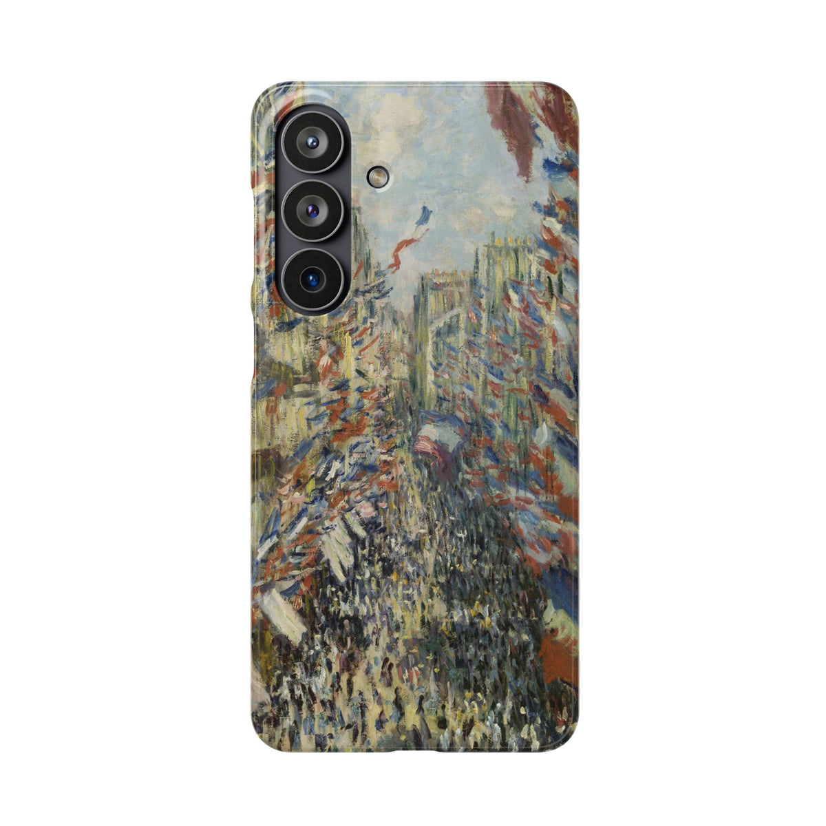 The Rue Montorgueil in Paris by Claude Monet - Samsung Slim Case