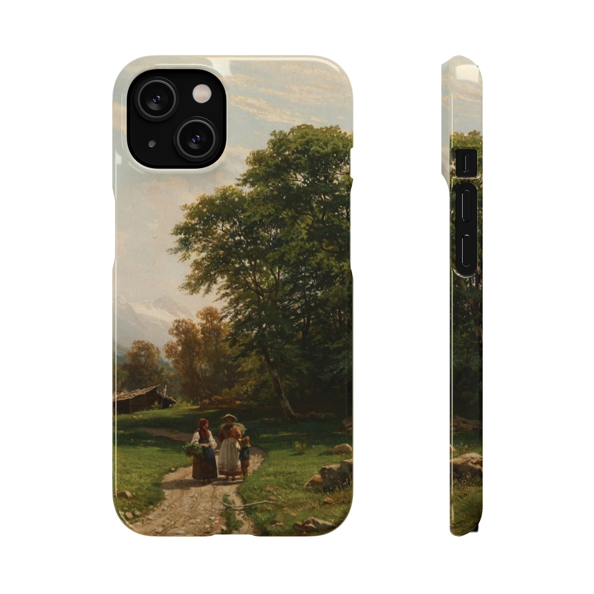 Swiss Landscape by Ivan Ivanovich Shishkin - iPhone Slim Case