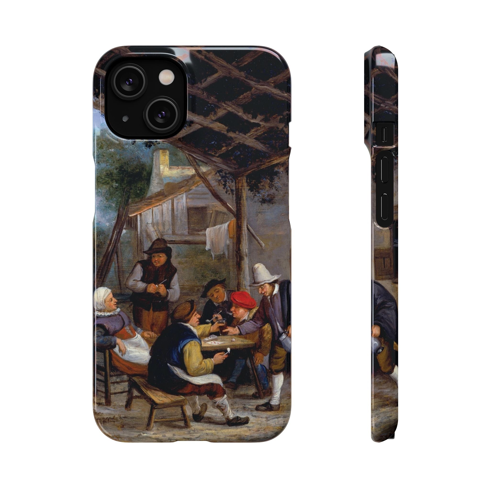 Peasants Drinking by Adriaen van Ostade - iPhone Slim Case