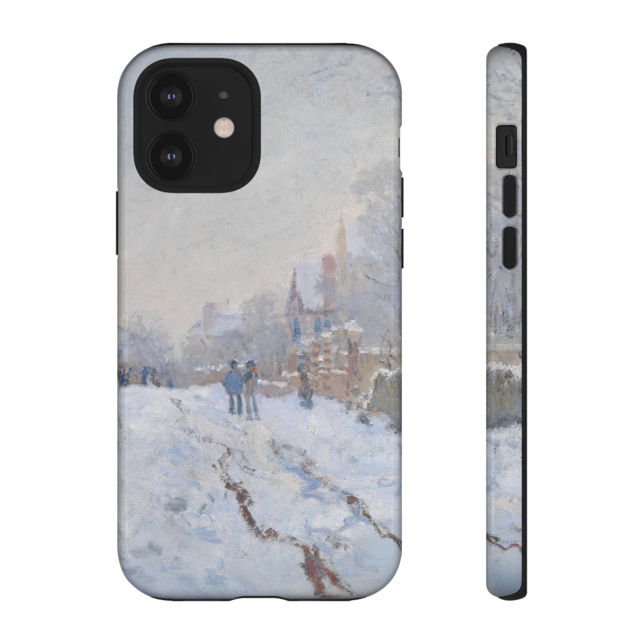 Snow Scene at Argenteuil by Claude Monet - iPhone Tough Case