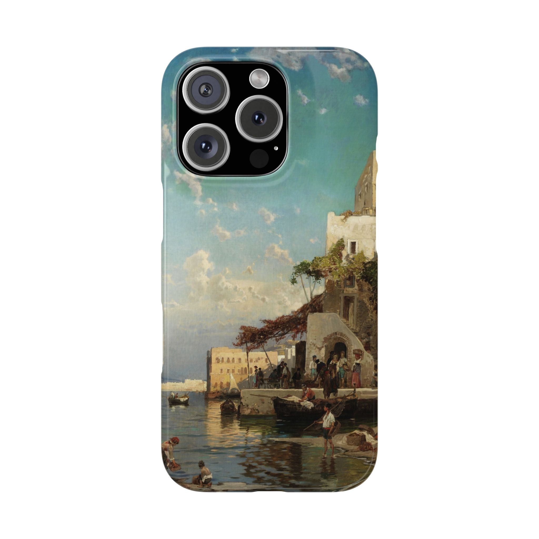 Evening Meeting of the Fishermen by Hermann Corrodi - iPhone Slim Case