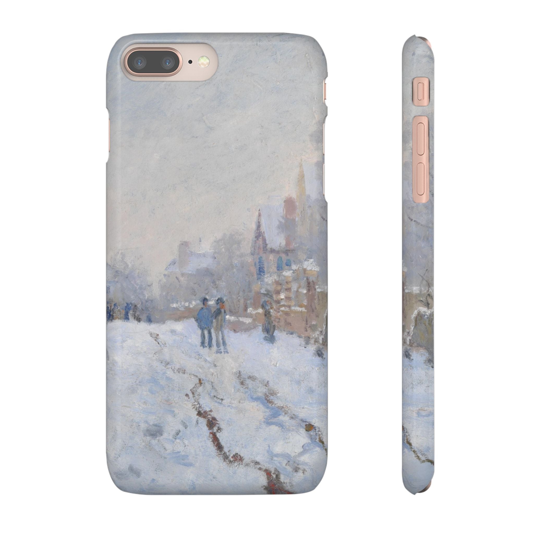 Snow Scene at Argenteuil by Claude Monet - iPhone Slim Case
