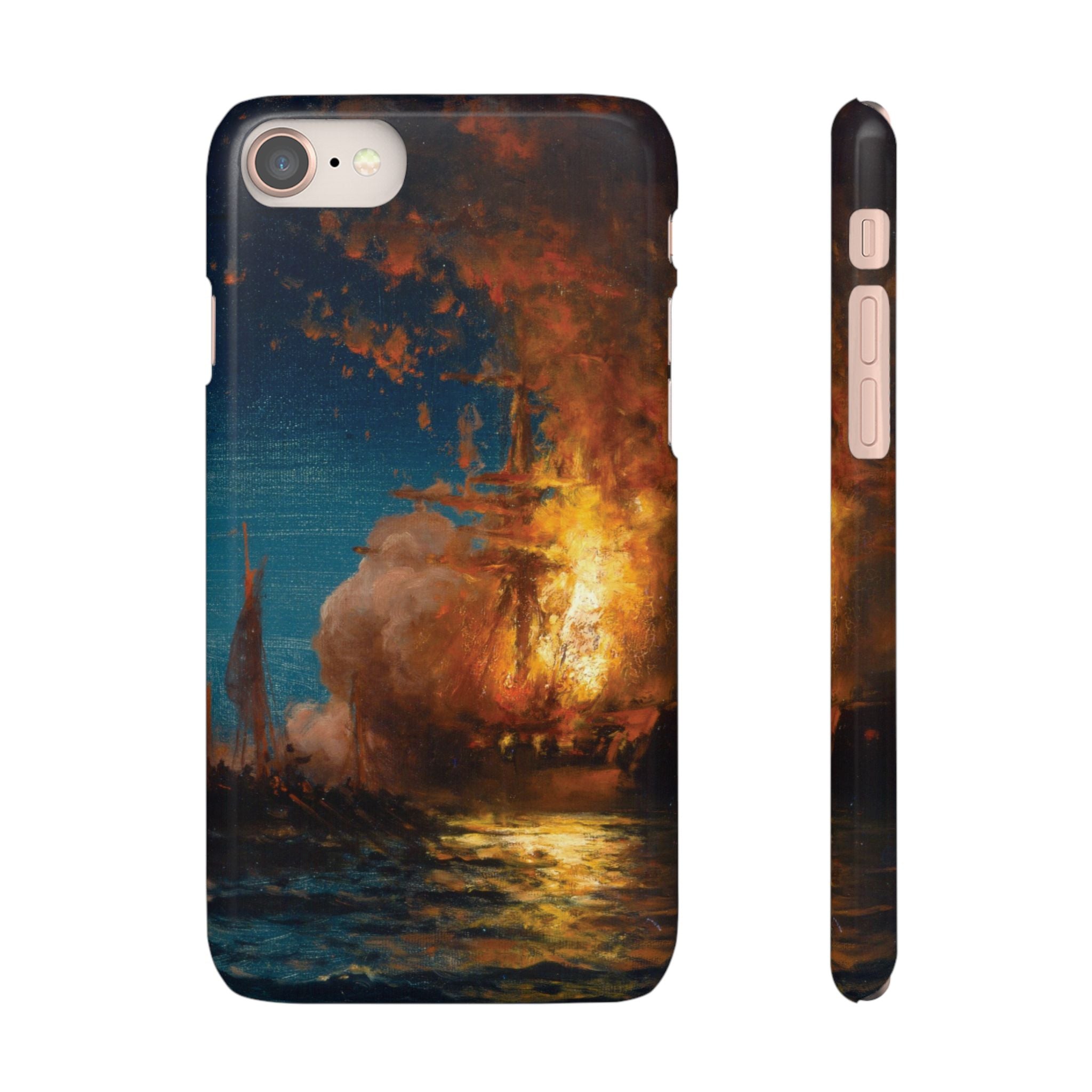 Burning of the Frigate Philadelphia in the Harbor of Tripoli by Edward Moran - iPhone Slim Case