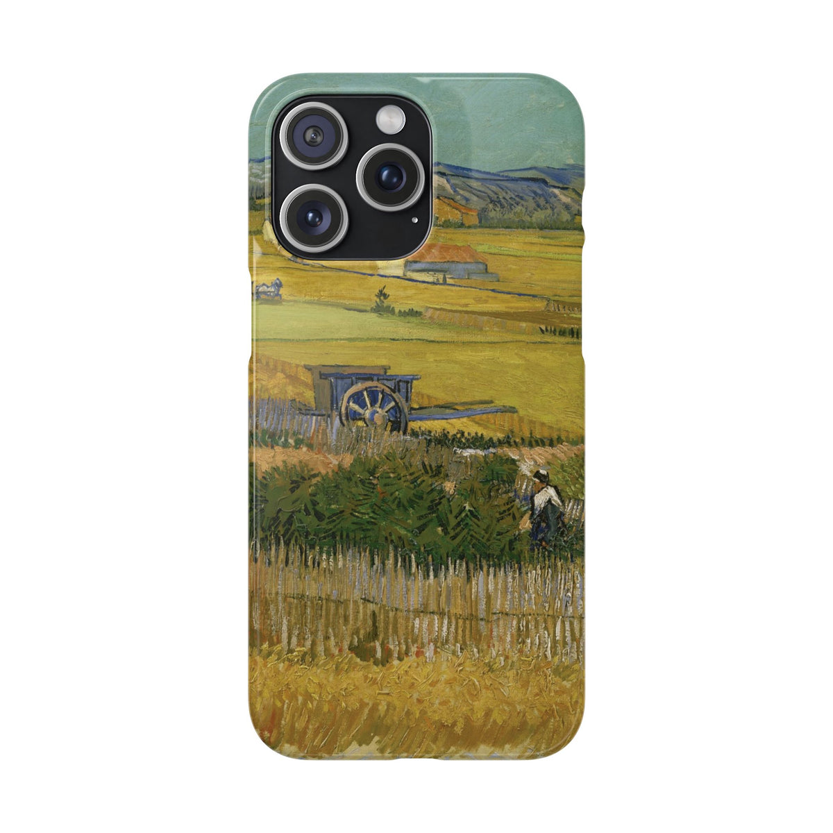 Harvest at La Crau by Vincent van Gogh - iPhone Slim Case