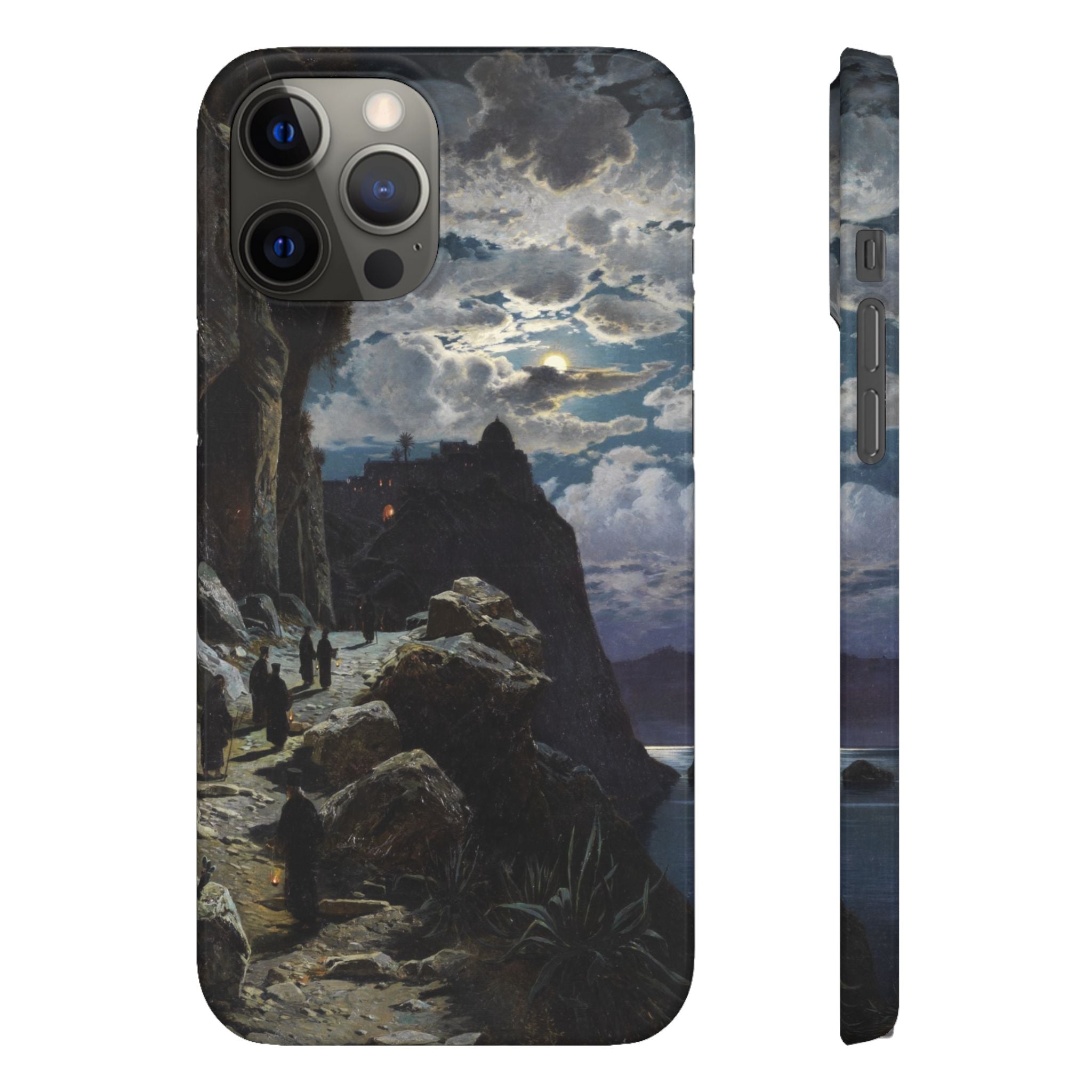 Procession of Monks on Mount Athos by Hermann Corrodi - iPhone Slim Case