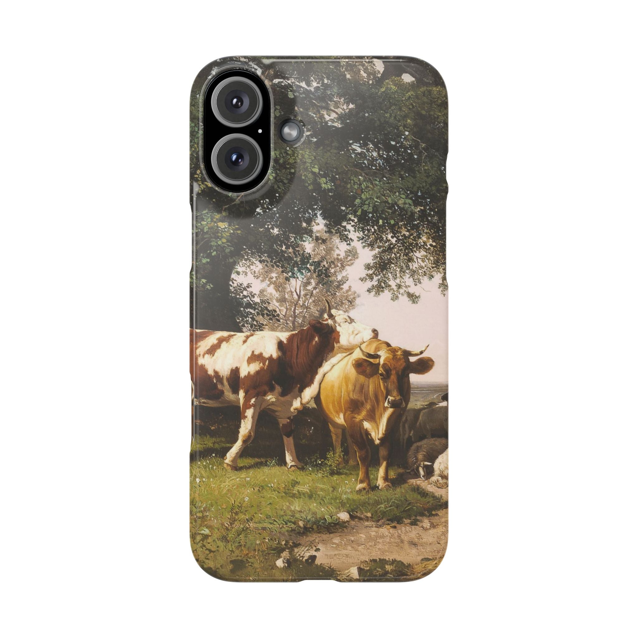 Herd under Trees by Ivan Ivanovich Shishkin - iPhone Slim Case