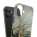 Fishing Boats on the Beach by Vincent van Gogh - iPhone Slim Case