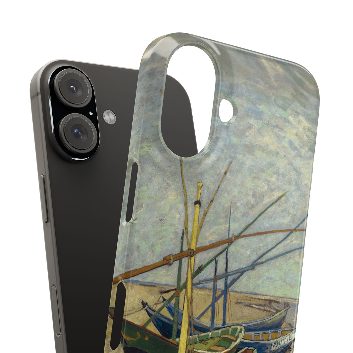 Fishing Boats on the Beach by Vincent van Gogh - iPhone Slim Case
