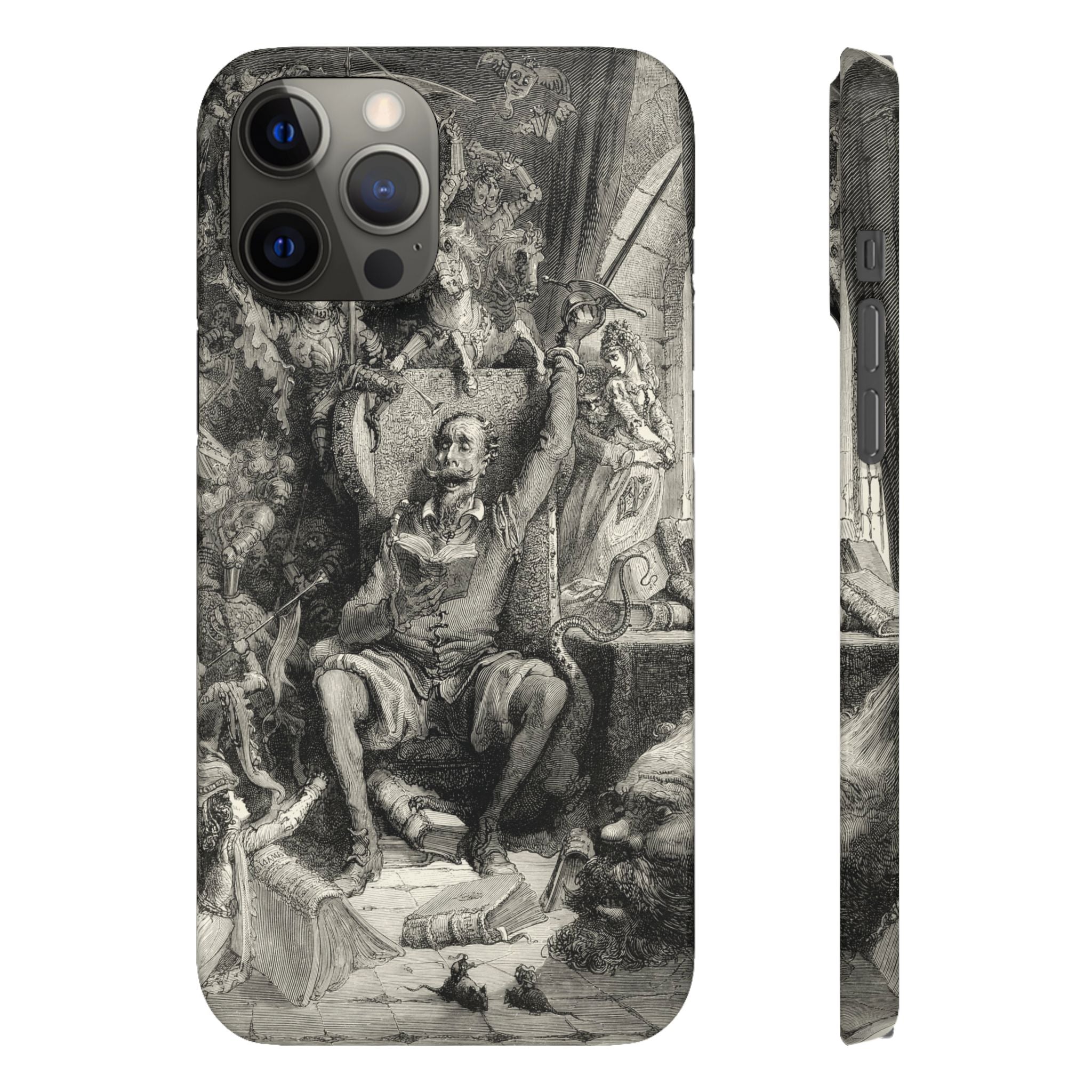 Don Quixote and His Visions by Gustave Doré - iPhone Slim Case