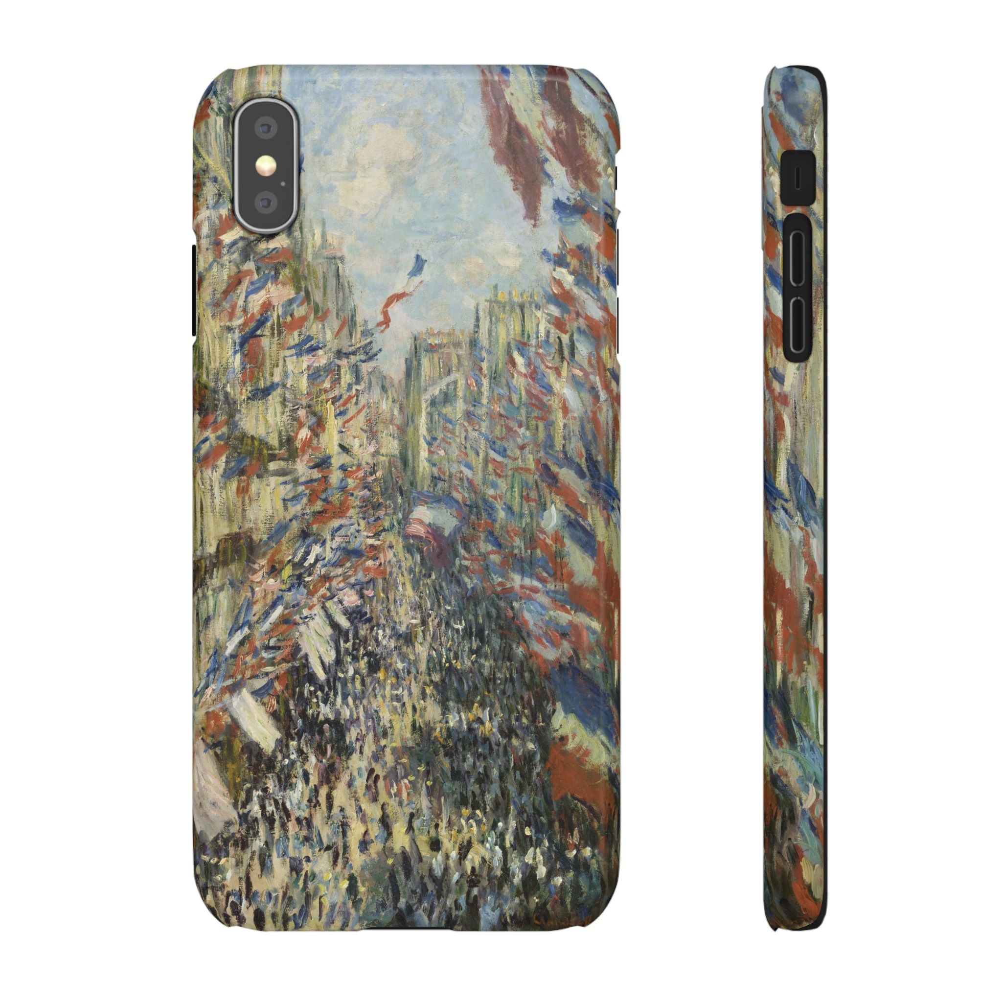 The Rue Montorgueil in Paris by Claude Monet - iPhone Slim Case