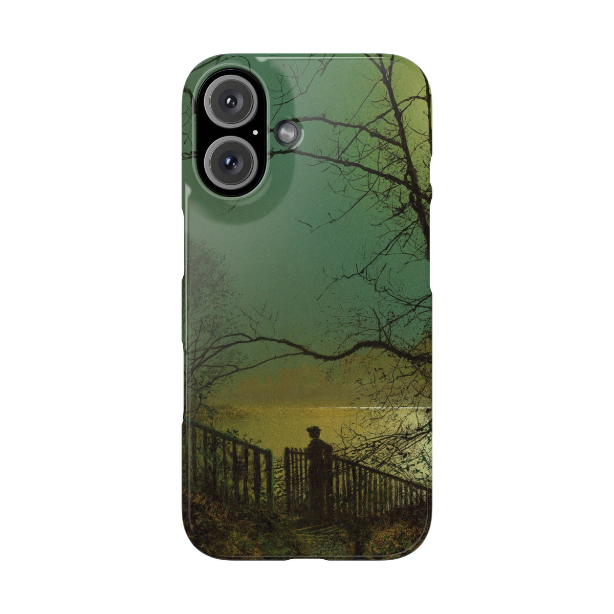 Roundhay Park Lake by John Atkinson Grimshaw - iPhone Slim Case