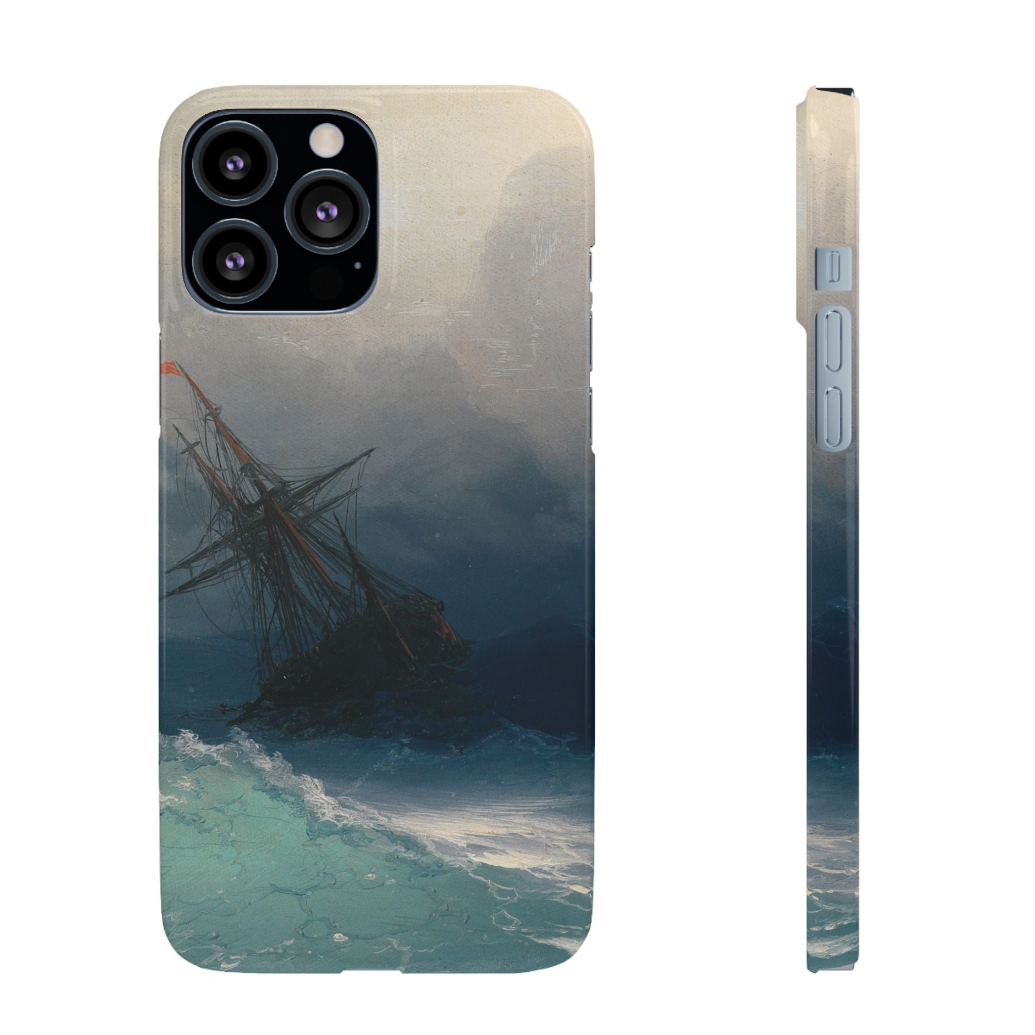 Ship on Stormy Seas by Ivan Aivazovsky - iPhone Slim Case