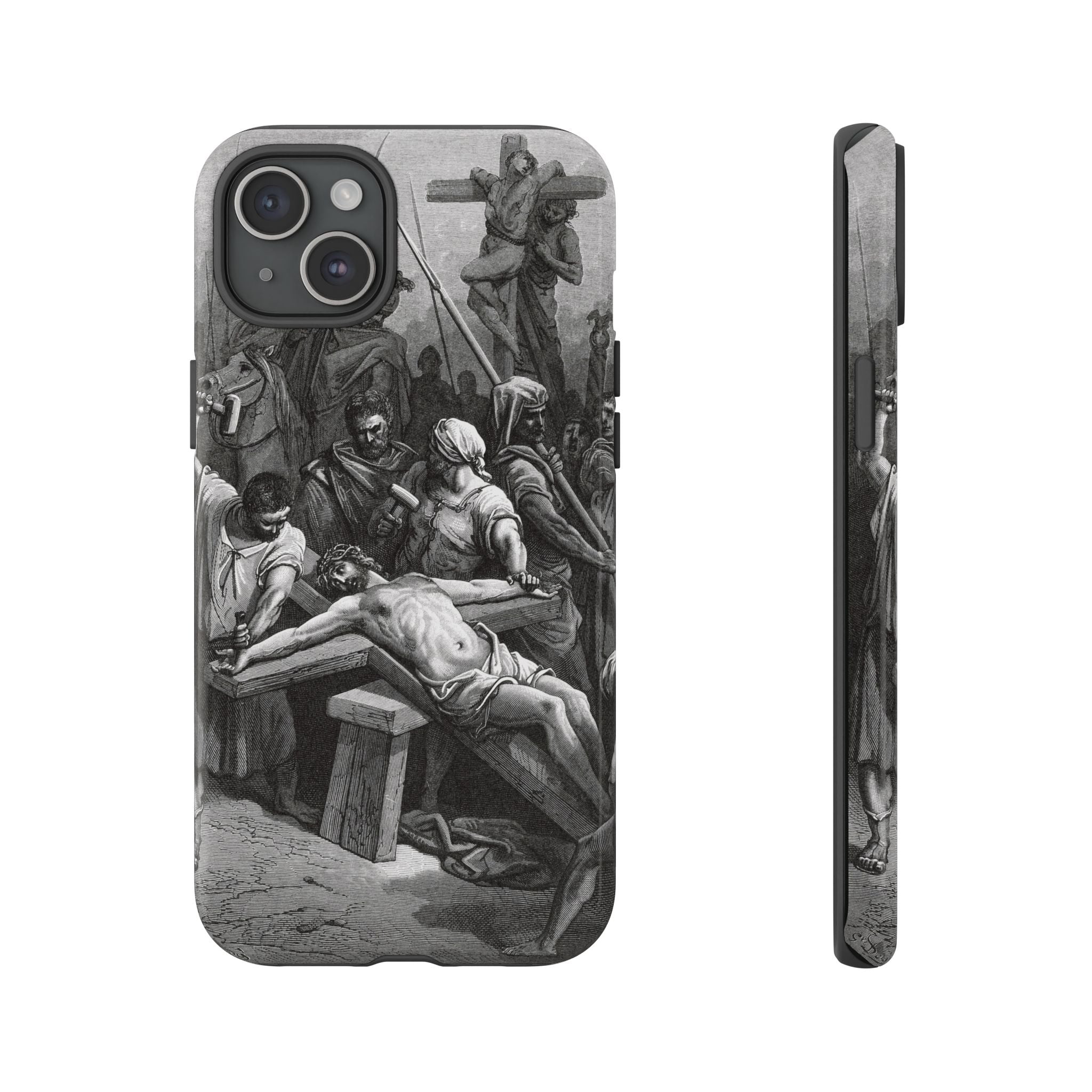 Crucifixion of Jesus by Gustave Doré - iPhone Tough Case