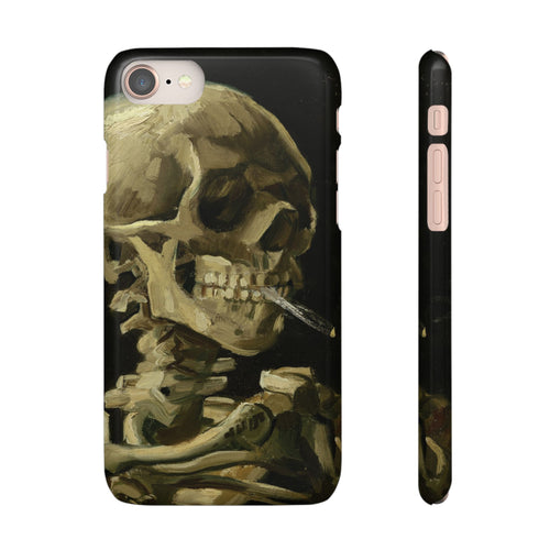 Skeleton with Cigarette by Van Gogh - iPhone Slim Case