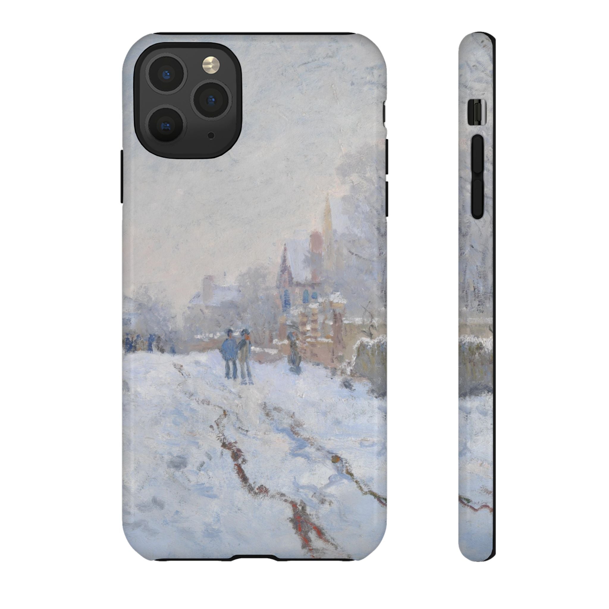 Snow Scene at Argenteuil by Claude Monet - iPhone Tough Case