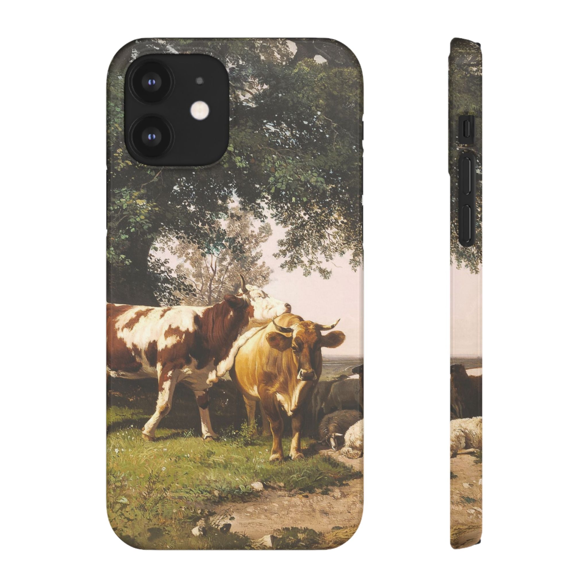 Herd under Trees by Ivan Ivanovich Shishkin - iPhone Slim Case