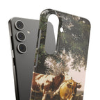 Herd under Trees by Ivan Ivanovich Shishkin - Samsung Slim Case
