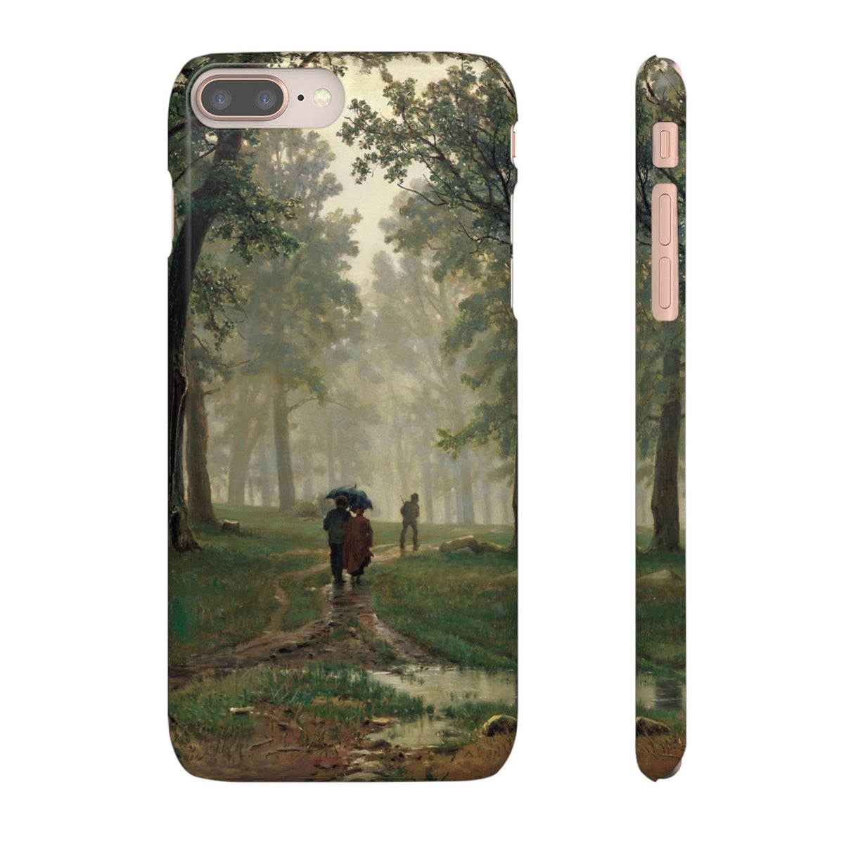 Rain in an Oak Forest by Ivan Ivanovich Shishkin - iPhone Slim Case
