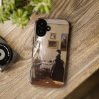 In front of the mirror by Ivan Ivanovich Shishkin - iPhone Tough Case