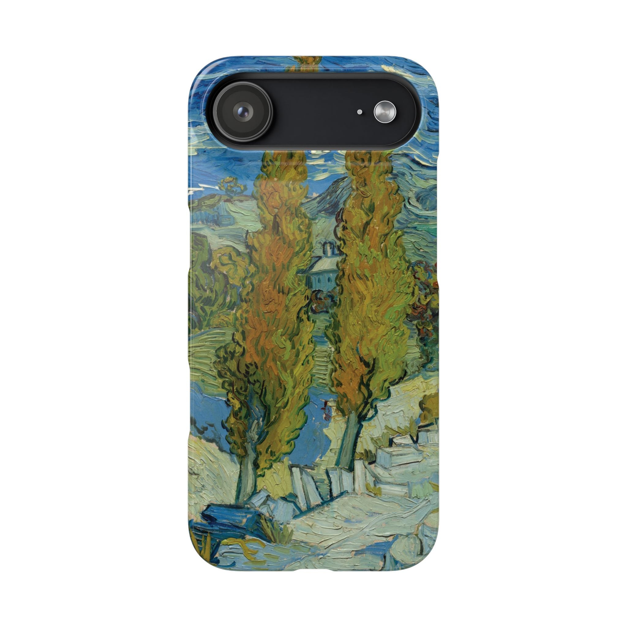 Two Poplars in the Alpilles near Saint-Rémy by Vincent van Gogh - iPhone Slim Case