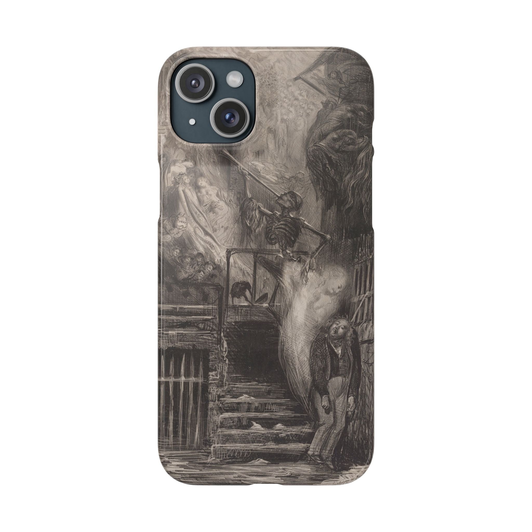 La Rue de la Vieille Lanterne (The Suicide of Gérard de Nerval) by Gustave Doré - iPhone Slim Case