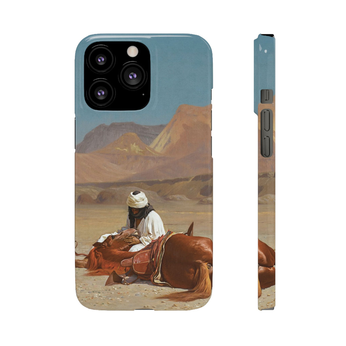 Rider and his Steed in the Desert by Jean-Leon Gerome - iPhone Slim Case
