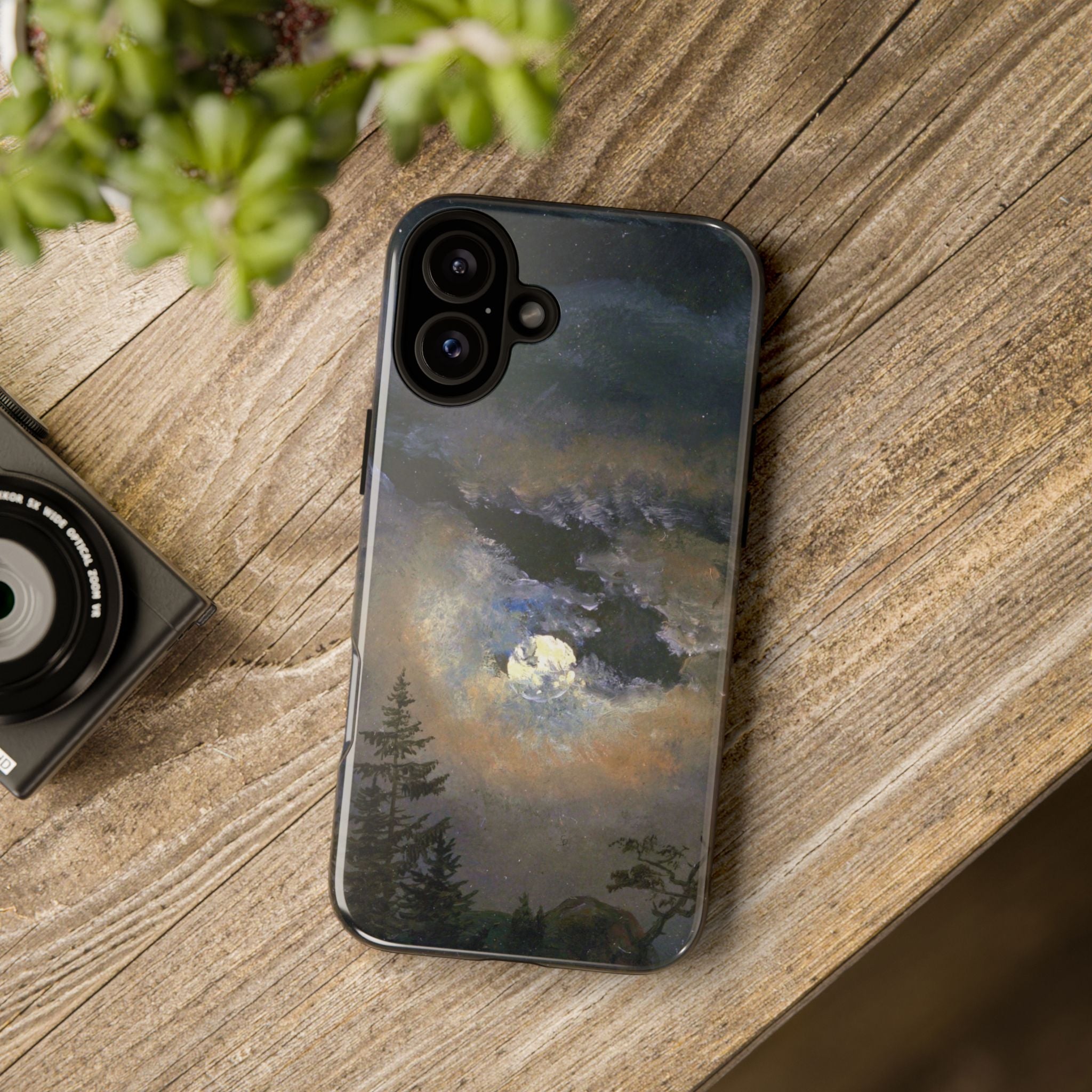 Study of a Cloud and Landscape by Moonlight by Johan Dahl - iPhone Tough Case