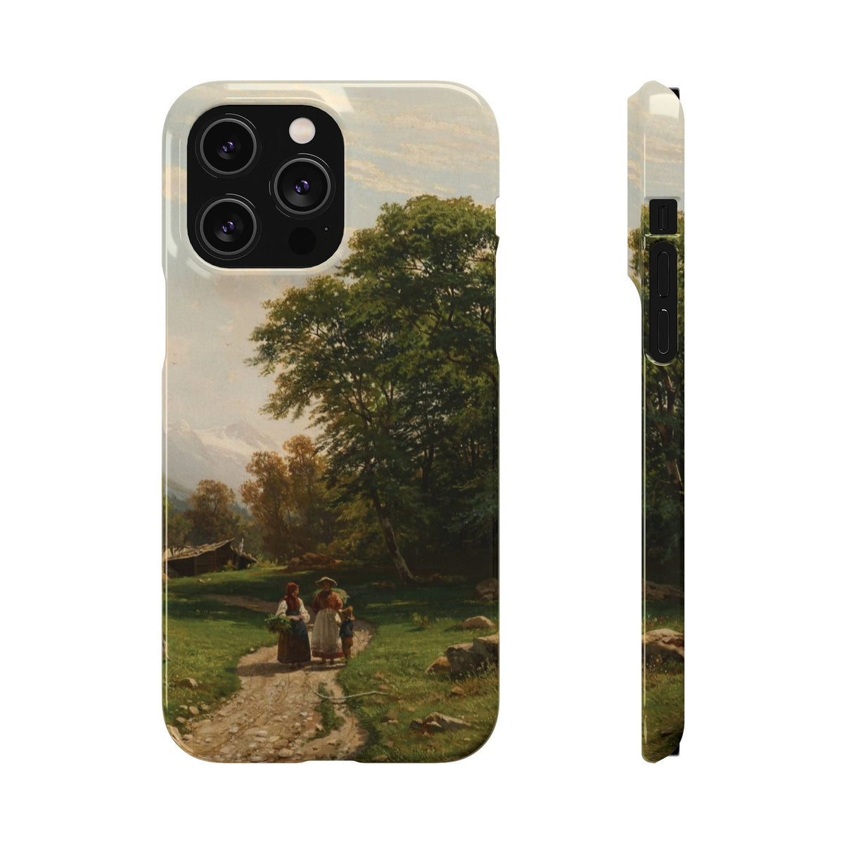 Swiss Landscape by Ivan Ivanovich Shishkin - iPhone Slim Case