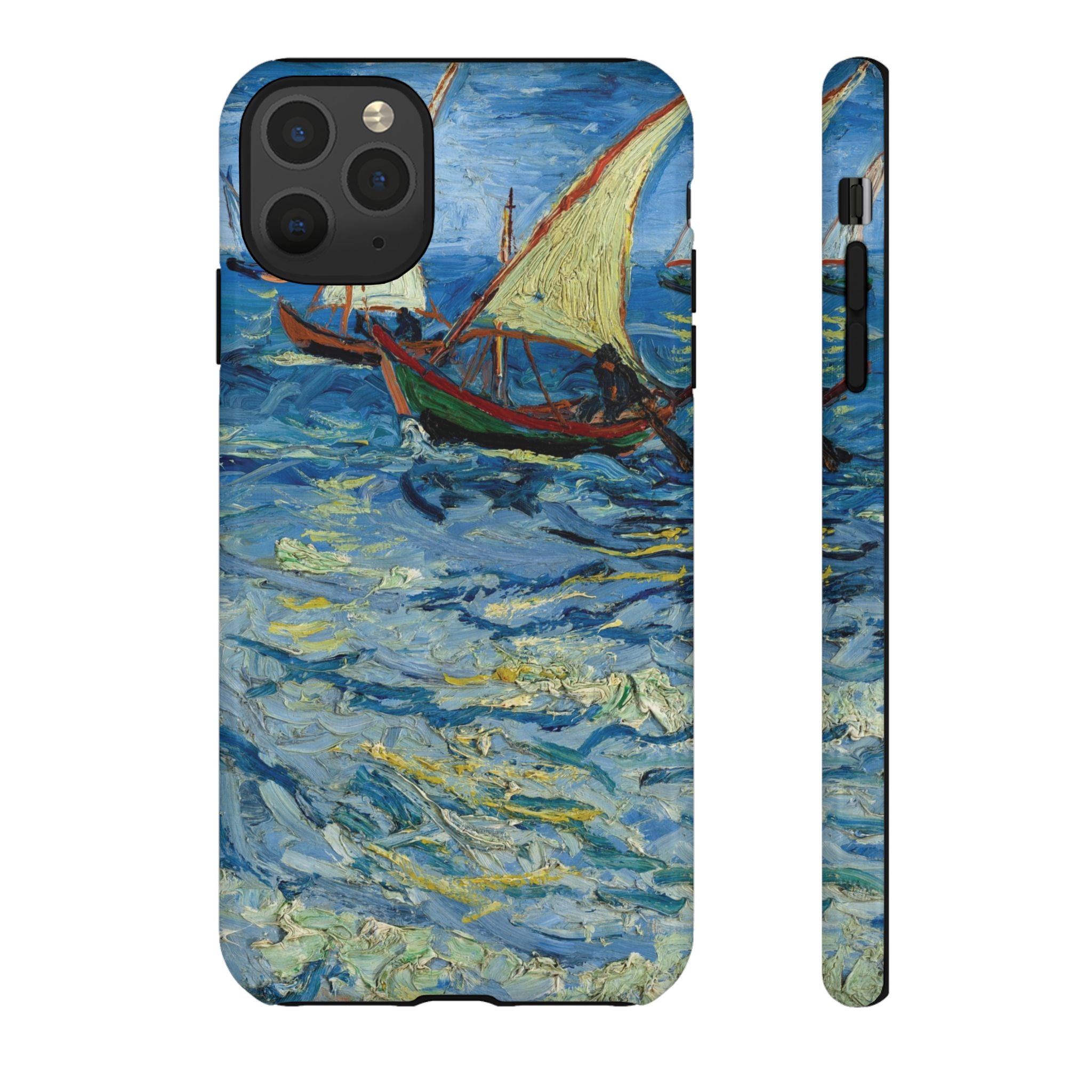 Fishing Boats at Sea by Vincent van Gogh - iPhone Tough Case