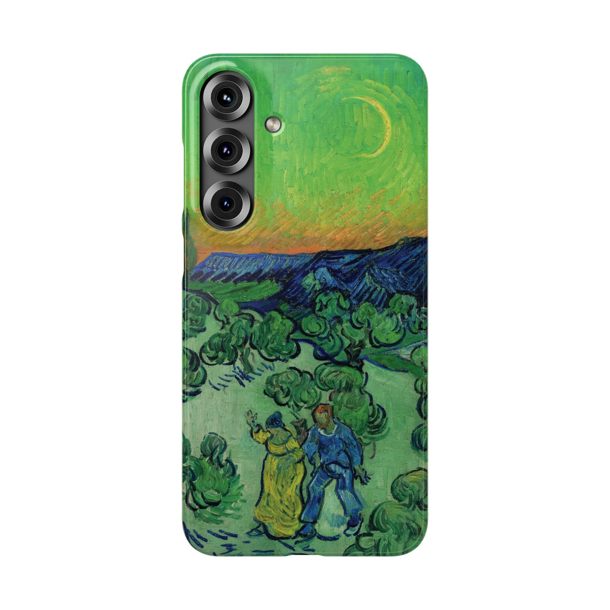 Landscape with Couple Walking and Crescent Moon by Vincent van Gogh - Samsung Slim Case