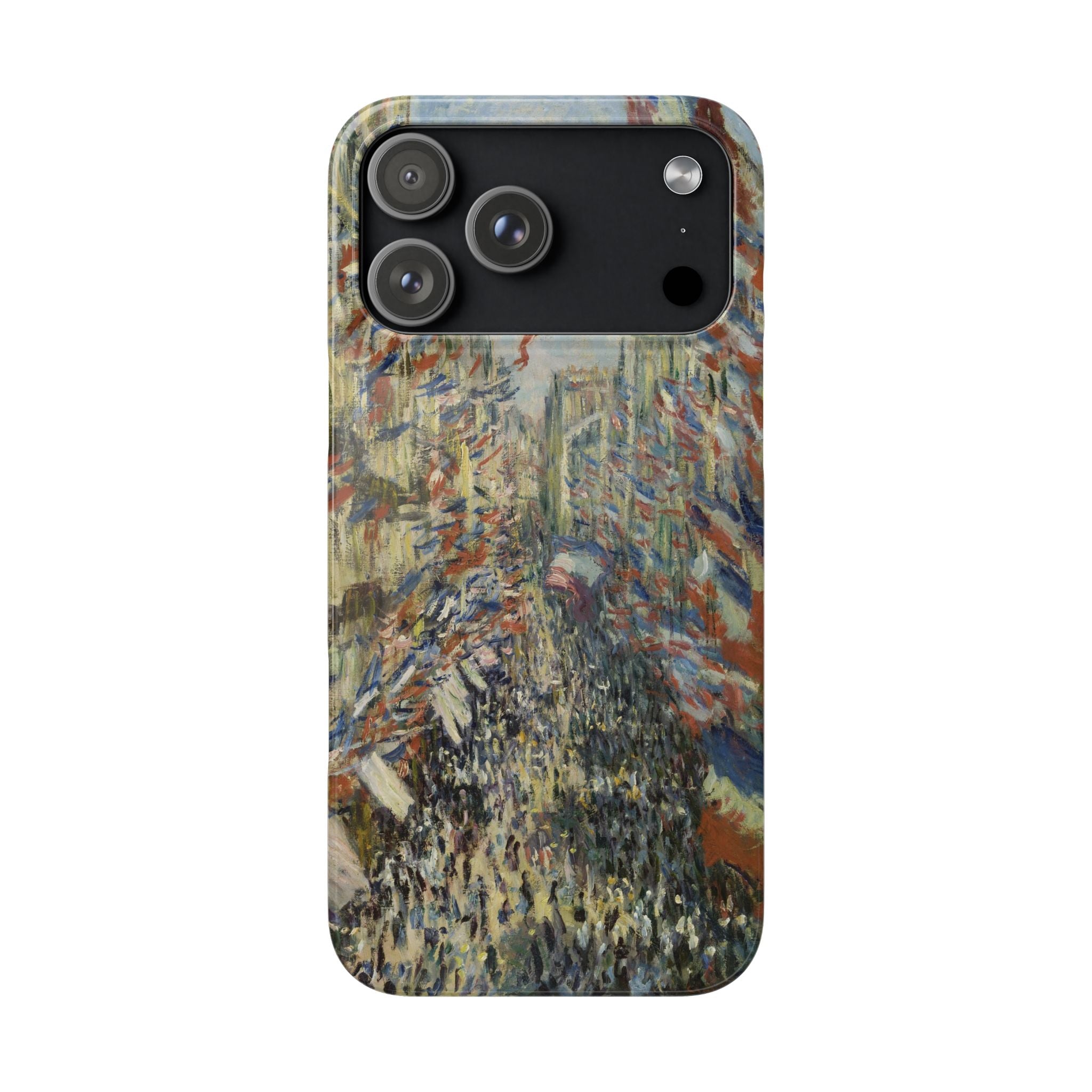 The Rue Montorgueil in Paris by Claude Monet - iPhone Slim Case