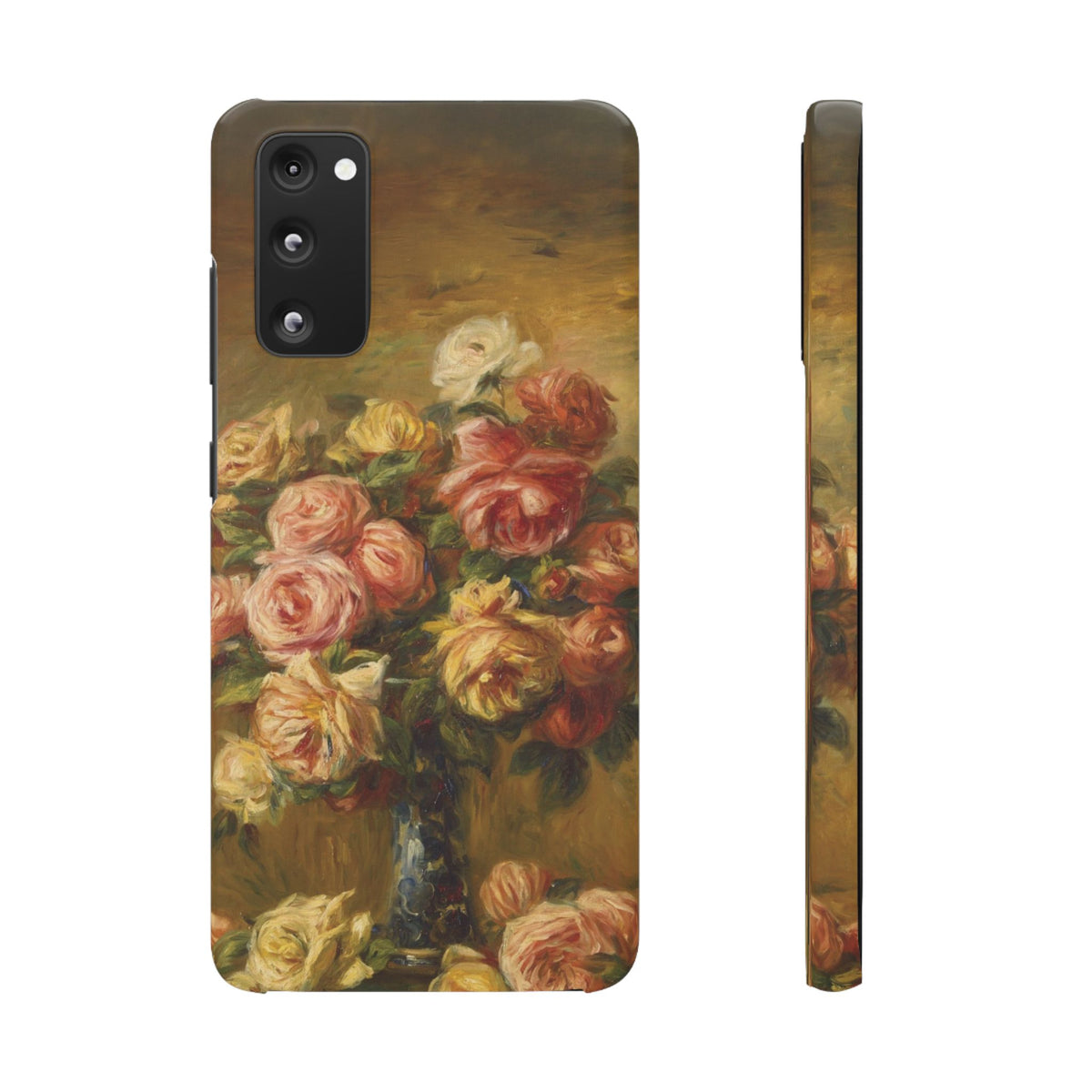 Roses in a Vase by Pierre Auguste Renoir - Samsung Slim Case