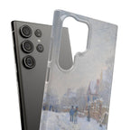 Snow Scene at Argenteuil by Claude Monet - Samsung Slim Case