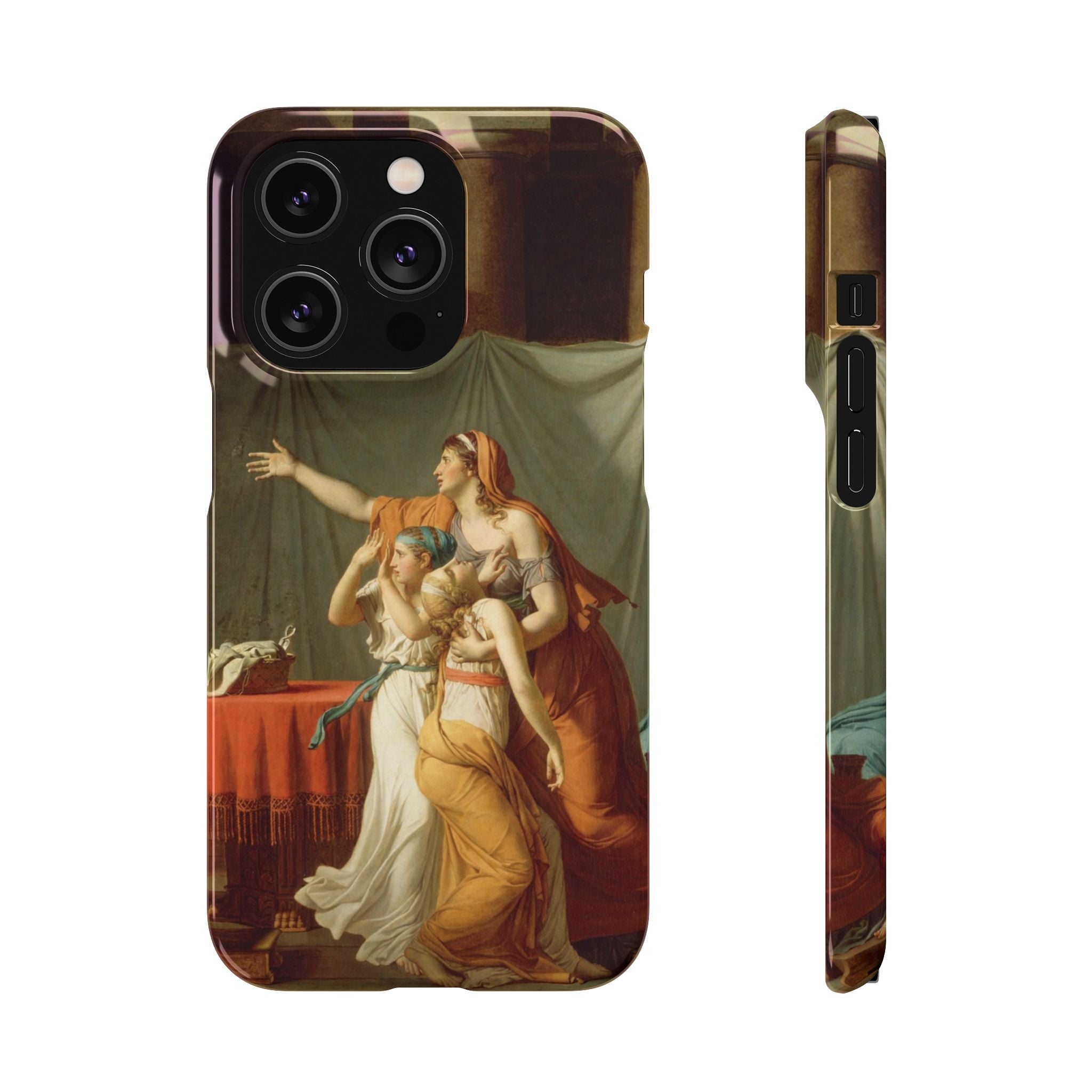 The Lictors Bring to Brutus the Bodies of His Sons II by Jacques-Louis David - iPhone Slim Case