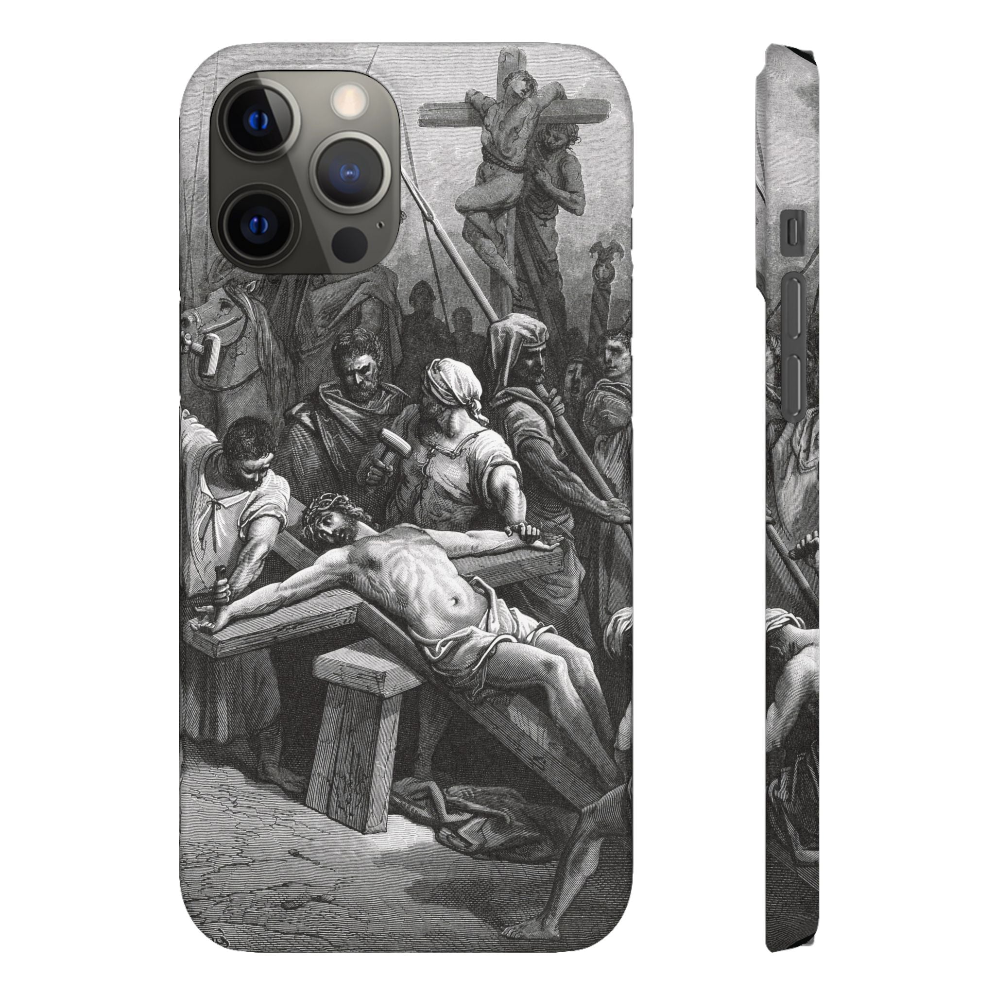 Crucifixion of Jesus by Gustave Doré - iPhone Slim Case