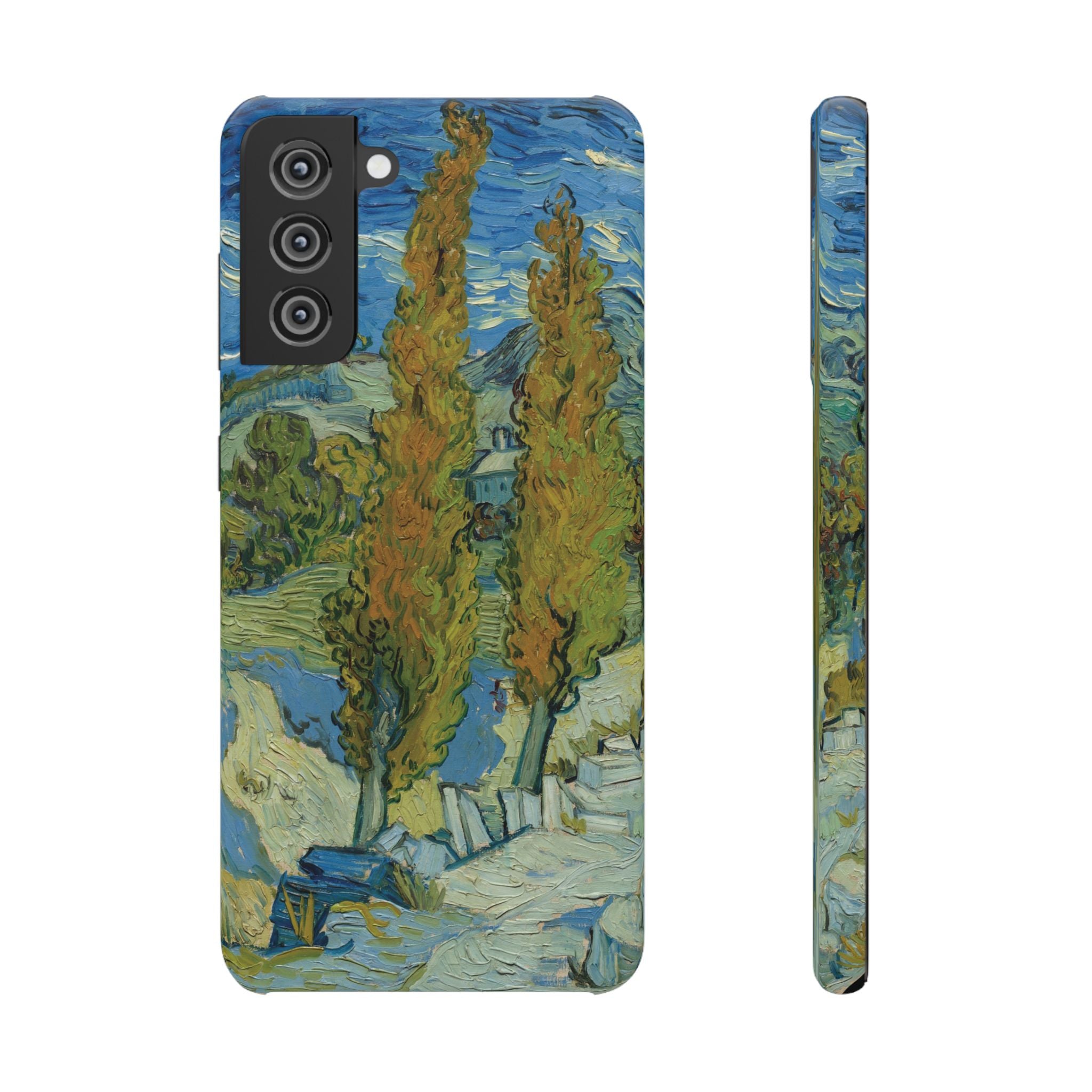 Two Poplars in the Alpilles near Saint-Rémy by Vincent van Gogh - Samsung Slim Case