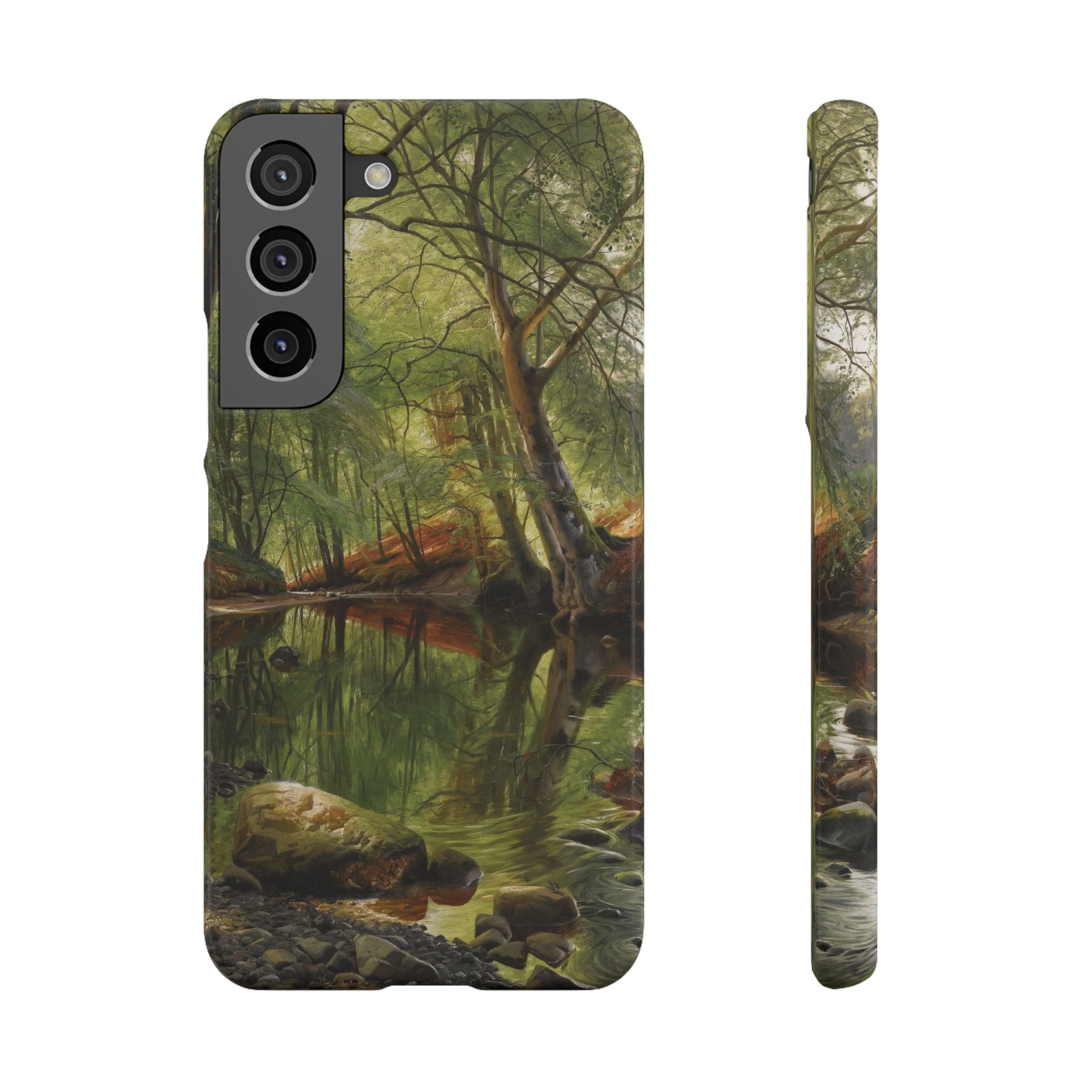 A woodland stream by Peder Mork Monsted - Samsung Slim Case