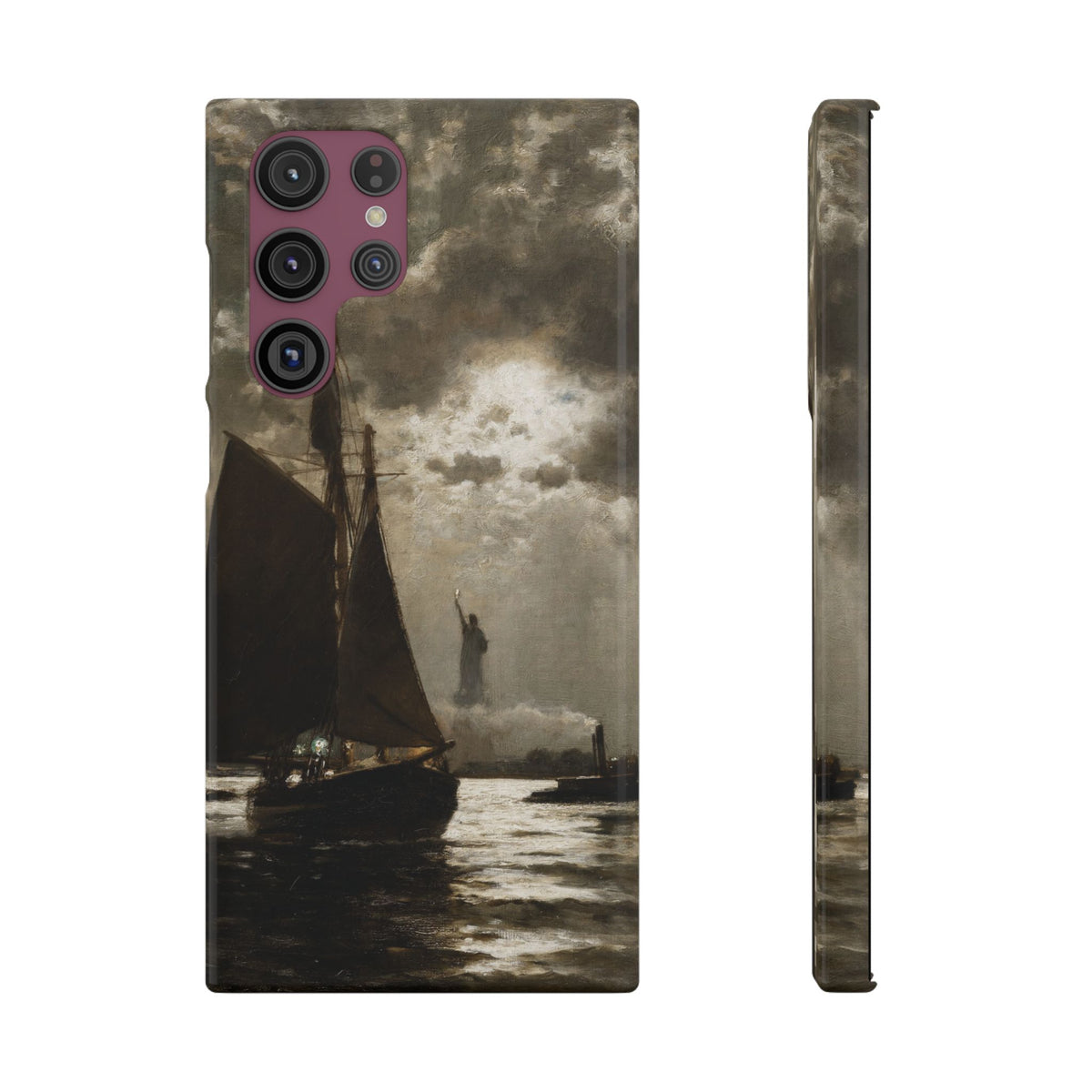 Nightfall over New York Harbor by Edward Moran - Samsung Slim Case