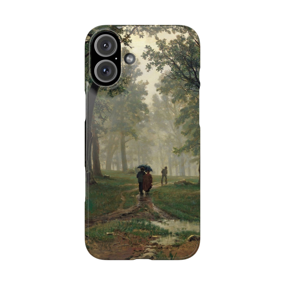 Rain in an Oak Forest by Ivan Ivanovich Shishkin - iPhone Slim Case
