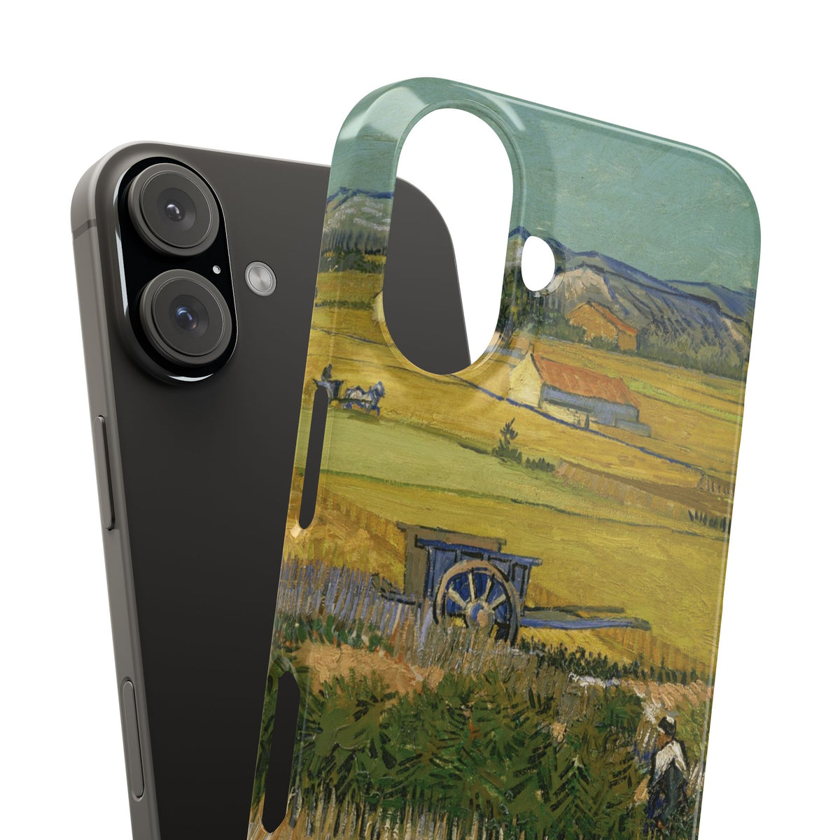 Harvest at La Crau by Vincent van Gogh - iPhone Slim Case