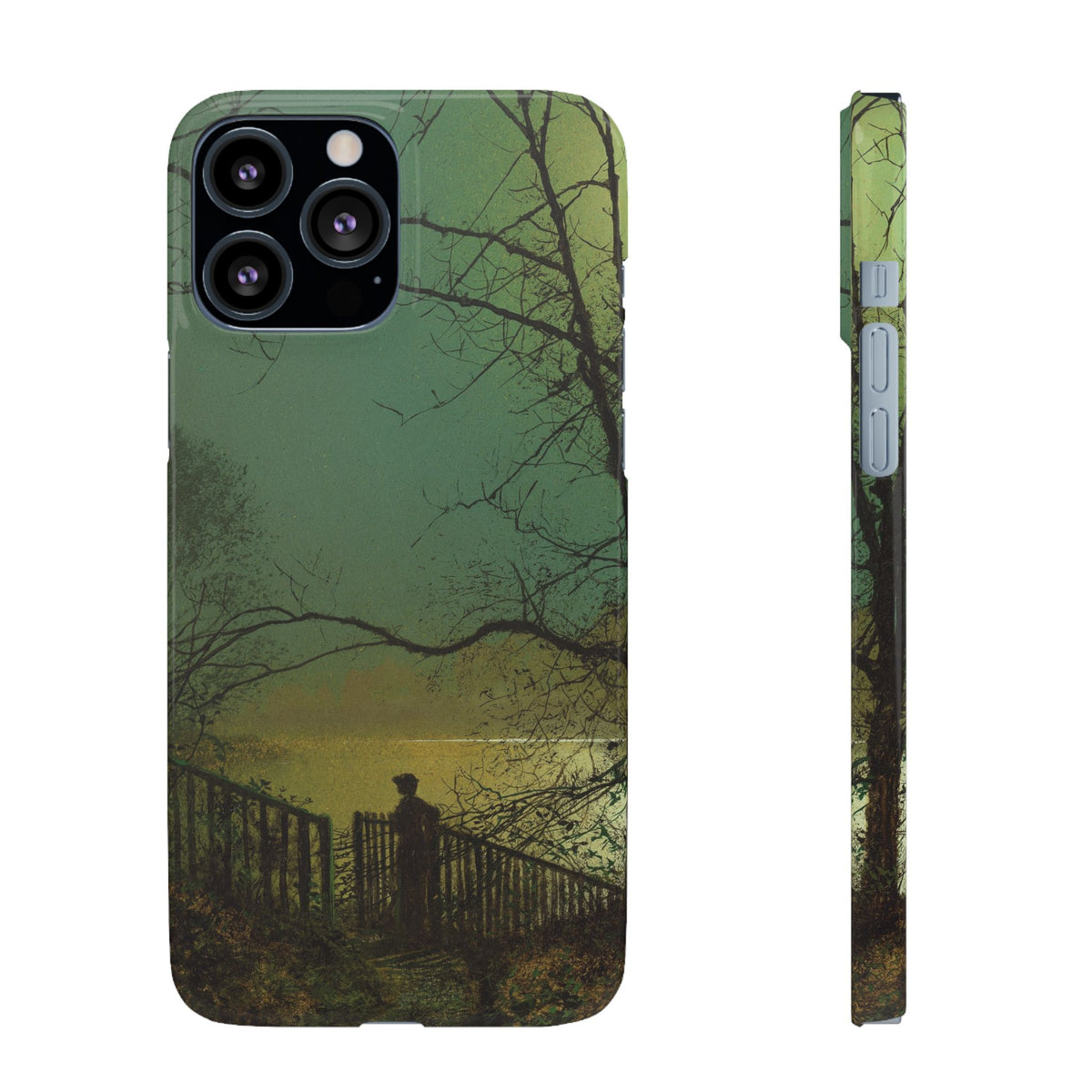Roundhay Park Lake by John Atkinson Grimshaw - iPhone Slim Case