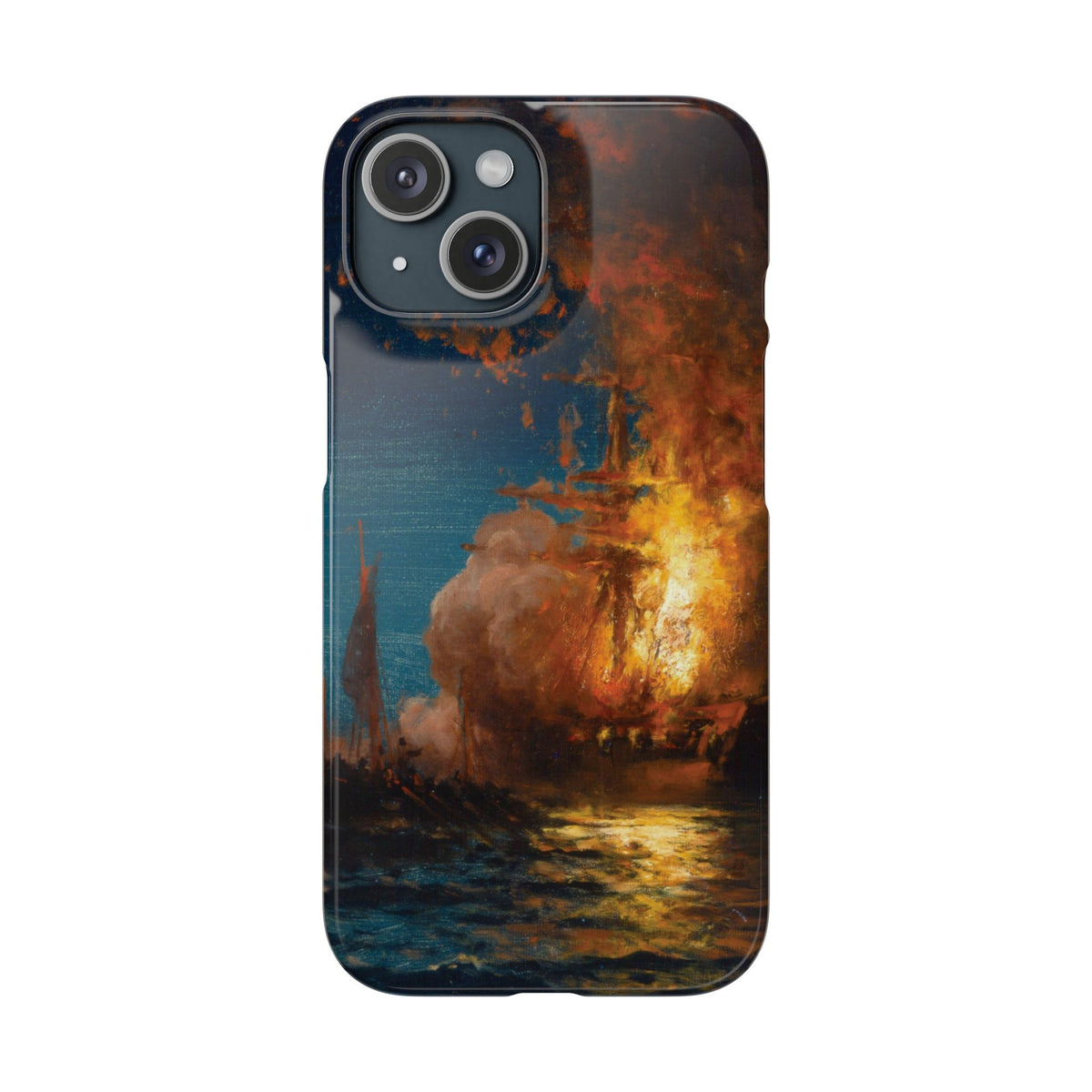 Burning of the Frigate Philadelphia in the Harbor of Tripoli by Edward Moran - iPhone Slim Case