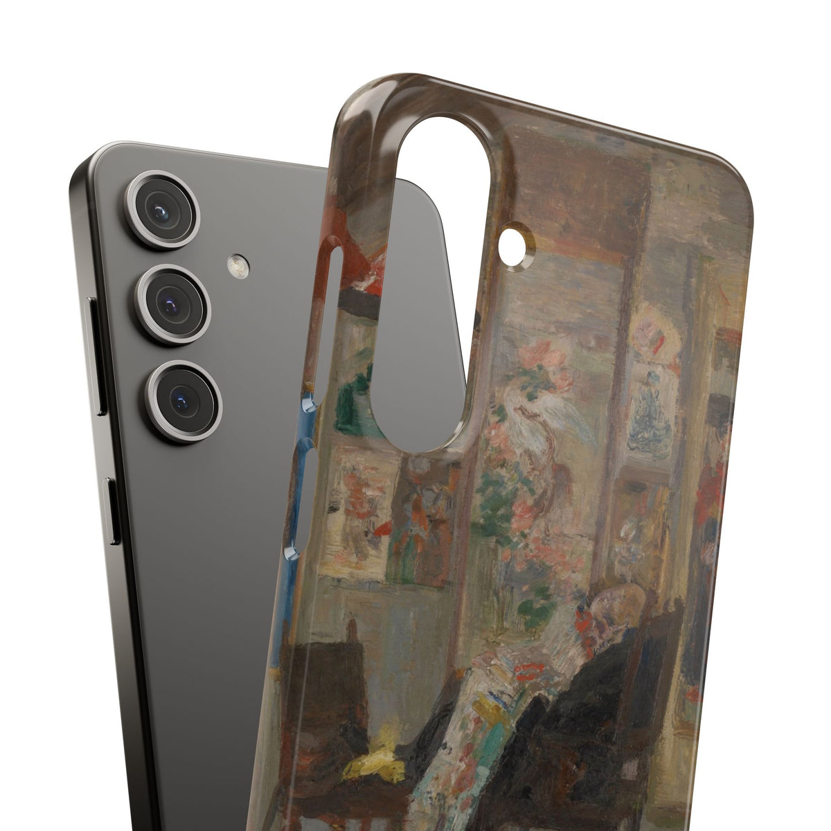 Skeleton Looking at Chinoiseries by James Ensor - Samsung Slim Case